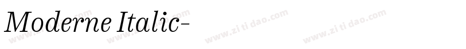 Moderne Italic字体转换